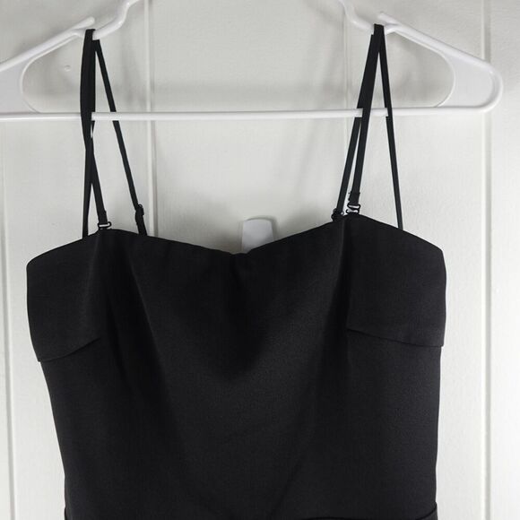 Lucy Paris Womens Mareena Feather Trim Black Dress Small - Picture 5 of 11